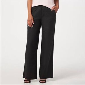 H by Halston size 2 Petite tan linen pants
